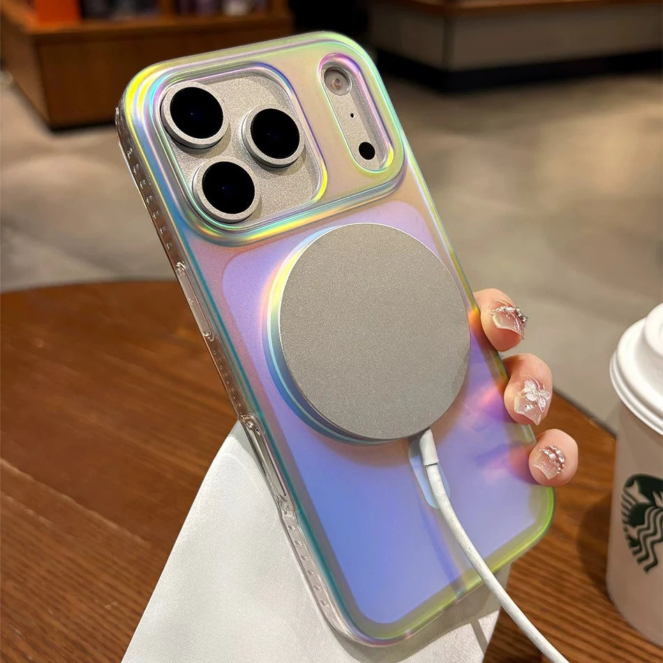 オーロラグラデーション マット iPhoneケース (全2色) ホログラム・レインボー #261245