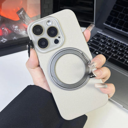 レザー調 リング付き iPhoneケース｜スタンド対応・マット仕上げ #260103