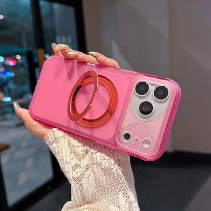 【ビビッドカラー】半透明 リングスタンド Magnet内蔵 iPhoneケース｜マット・ネオンカラー PCA #261282　