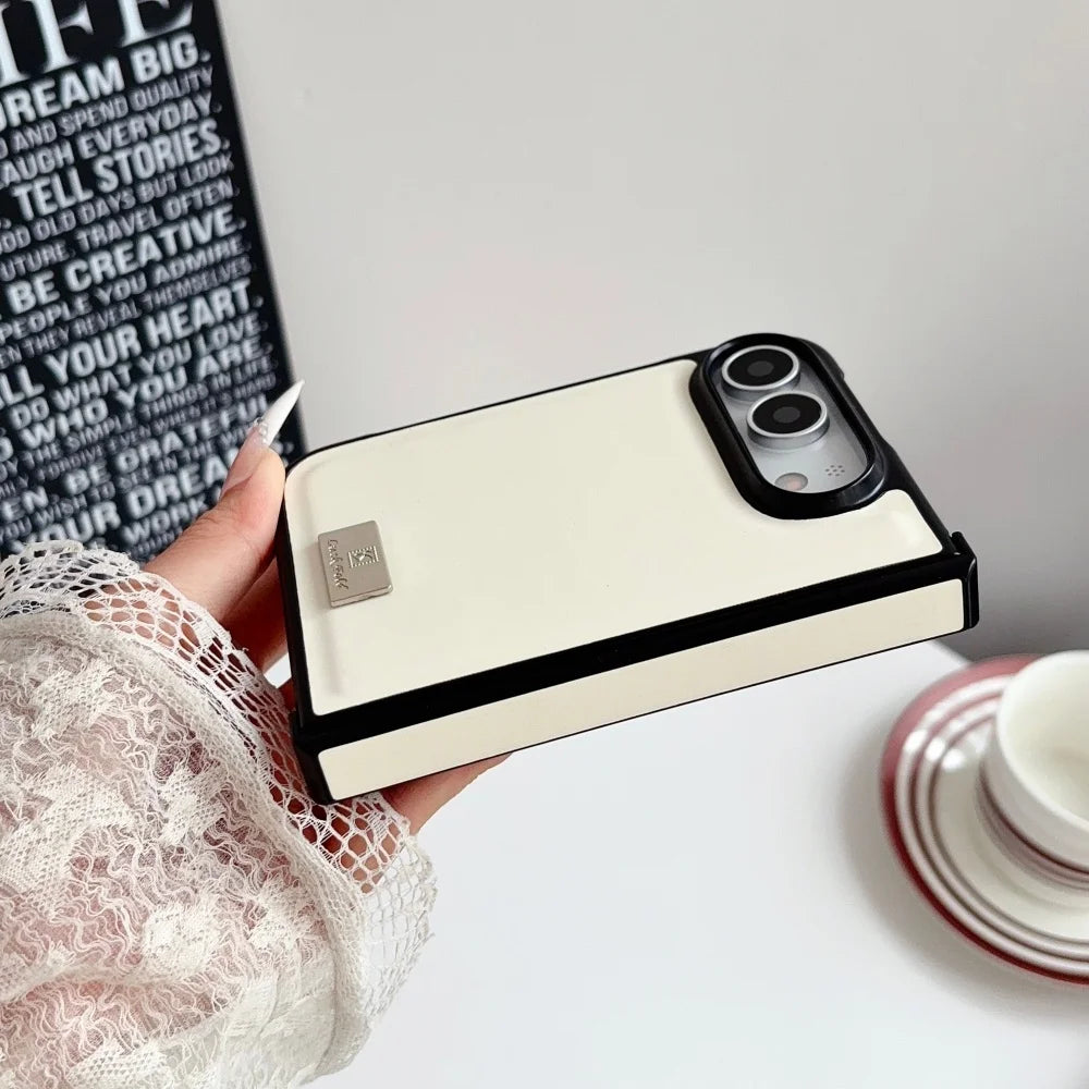 iPhone Duo メタルプレートモチーフケース (全7色) トレンド・カジュアル #261204
