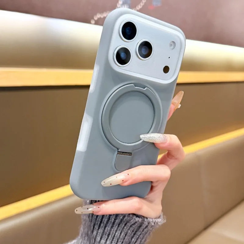 淡色カラー リングスタンド付き iPhoneケース (全6色) トレンド・スマート #261228