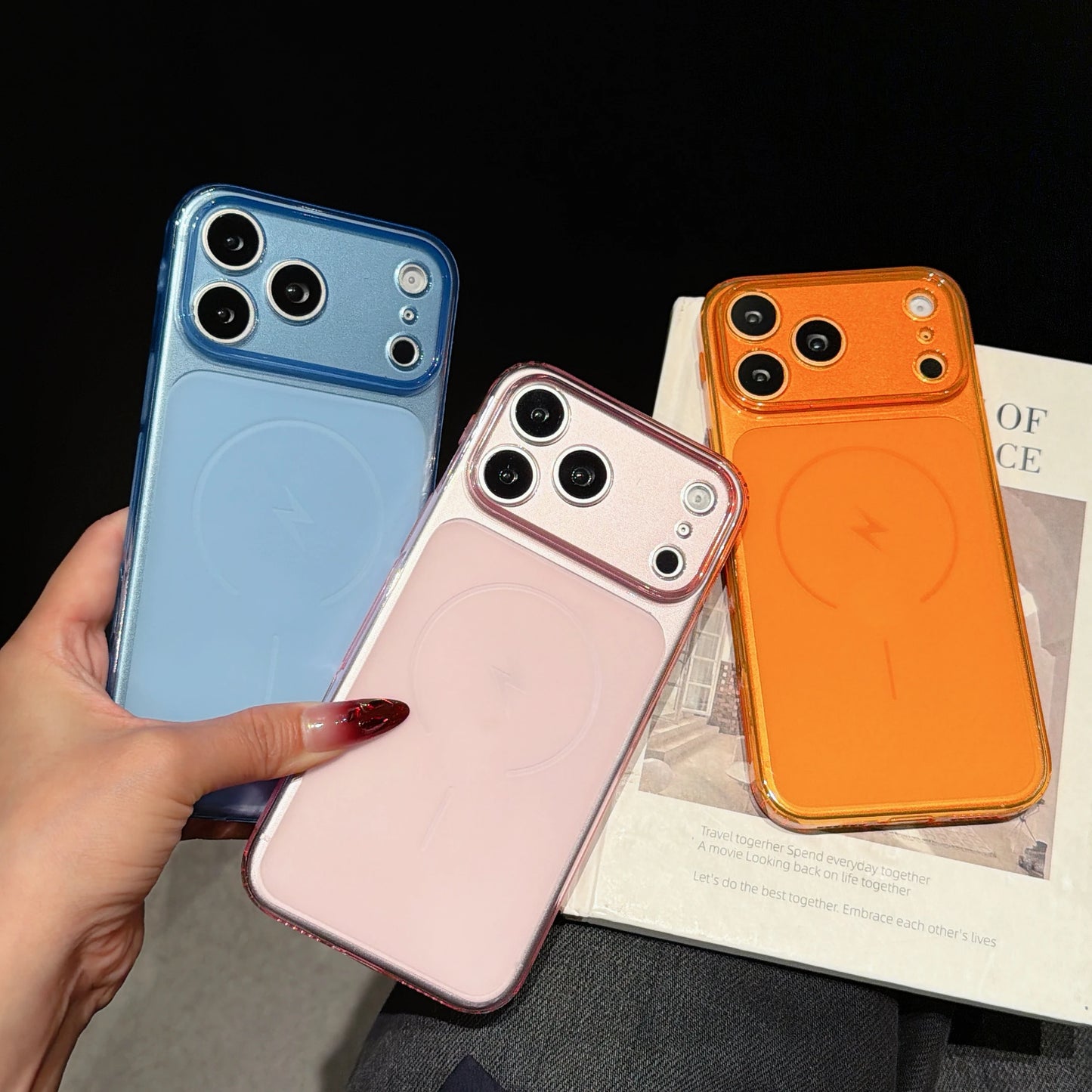 マットクリア Magnet内蔵 iPhoneケース｜シンプル・半透明・耐衝撃 #260628