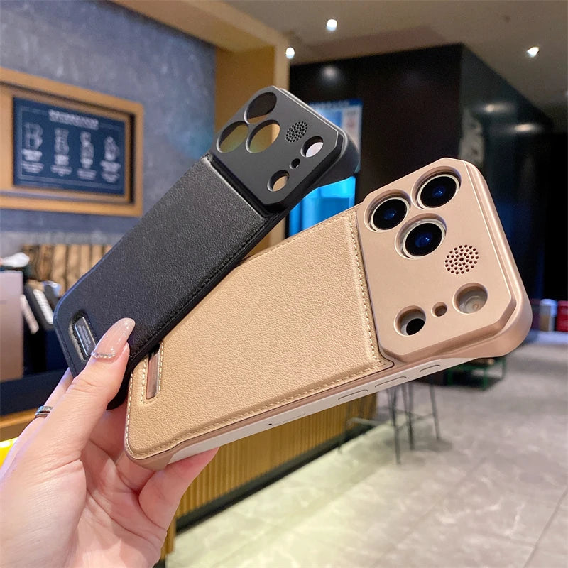 【レザーシリーズ】マグネット対応 高級PUレザー＆メタルプレート デザインスマホケース｜iPhone対応 #251128
