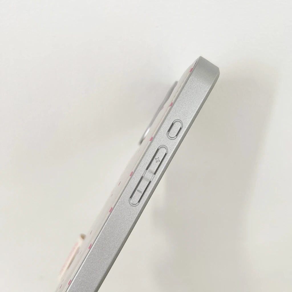 【ウェーブキルティング】ドットステッチ×クッション スマホケース｜iPhone対応 #241220