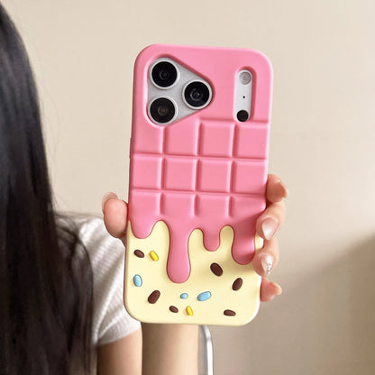 立体クリームチョコレート風 iPhone ケース 3D スイーツ リングスタンド #261128