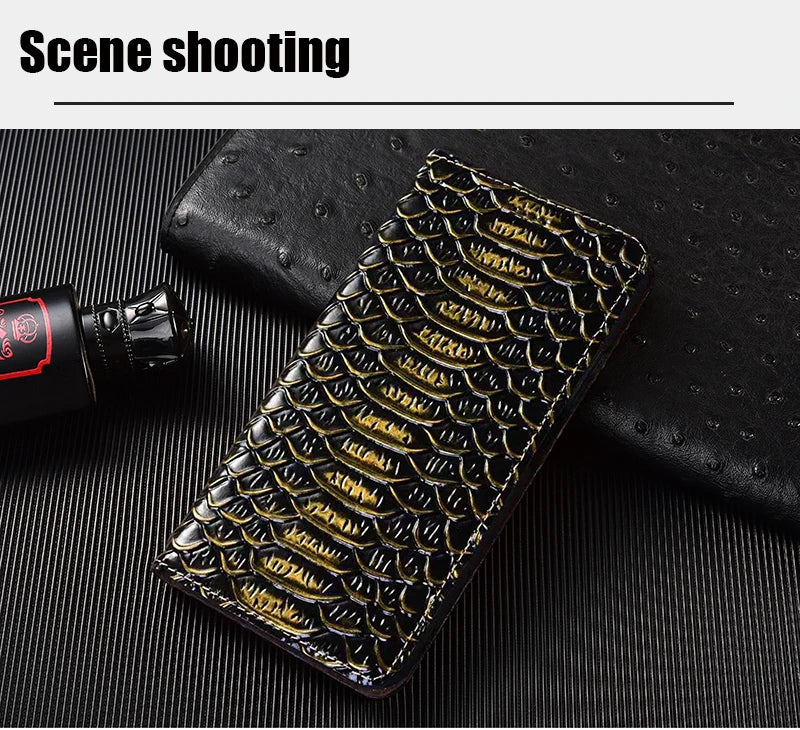 【本革シリーズ】ブックスタイル クロコダイル調 レザー型押し 手帳型 iPhoneケース #240131