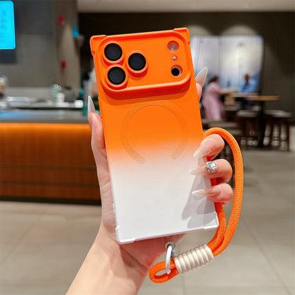 【スクエアシリーズ】鮮やか グラデーション カラー スマホケース｜iPhone対応 #250315