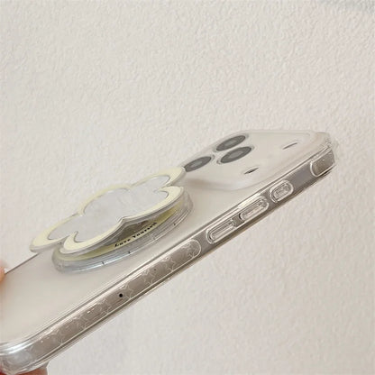 フラワーミラー グリップ付き Magnet内蔵 iPhoneケース #260620