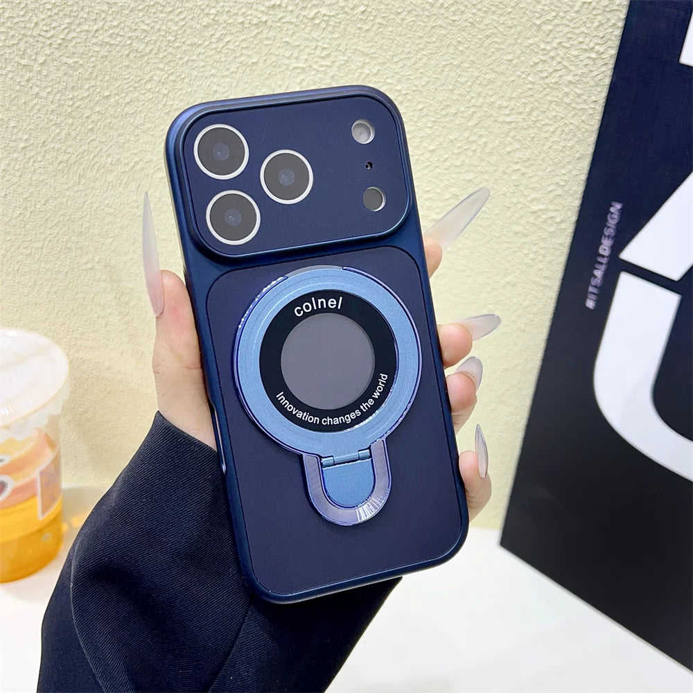 ミニマルリング マットケース｜シンプルカラー・折りたたみリング付き iPhoneケース #240402