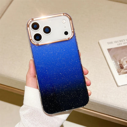 【グラデーションシリーズ】ラメ入りクリアフレーム スマホケース｜iPhone対応 #251127