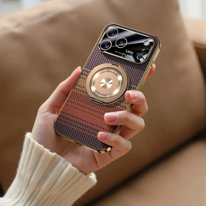 【折りたたみリングスタンド】耐衝撃 スリム TPU シンプル スタイリッシュ カーボン調デザイン スマホケース｜iPhone対応 #251228