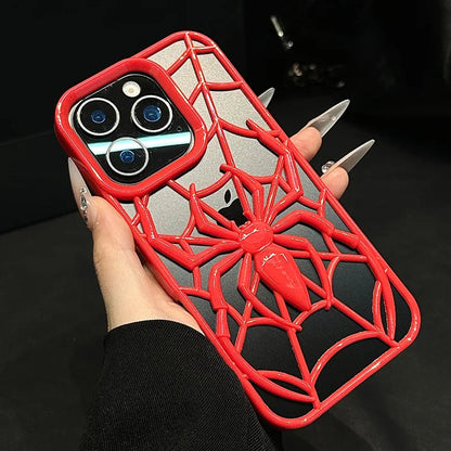 蜘蛛 スパイダーデザイン 立体フレーム iPhoneケース｜クモモチーフ デザインケース #240117