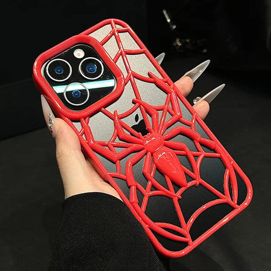 蜘蛛 スパイダーデザイン 立体フレーム iPhoneケース｜クモモチーフ デザインケース #240117