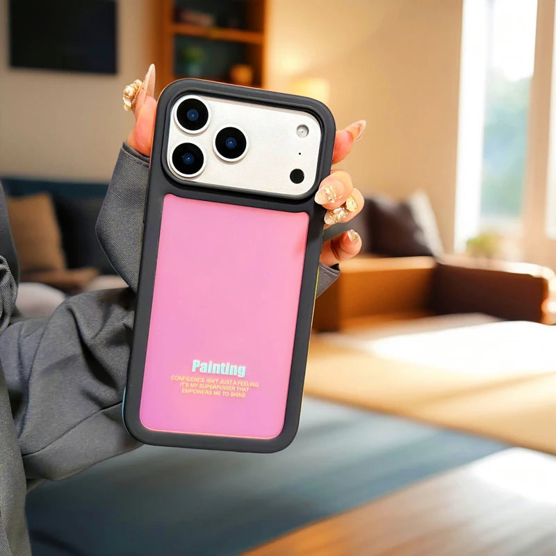 【ネオン メタリック カラー】ラバーフレーム スマホケース｜iPhone対応 #250128