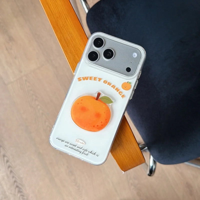 ポップでカラフルな3Dフルーツデザイン iPhoneケース｜ 軽量で持ちやすいデザイン #260063