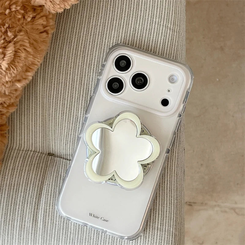 フラワーミラー グリップ付き Magnet内蔵 iPhoneケース #260620