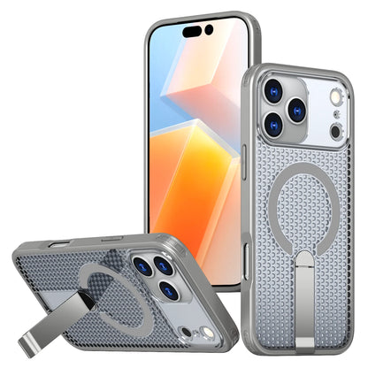 ドットメッシュ テクスチャー 折りたたみスタンド付き Magnet内蔵 iPhoneケース #260529