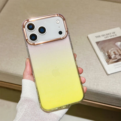 【グラデーションシリーズ】ラメ入りクリアフレーム スマホケース｜iPhone対応 #251127