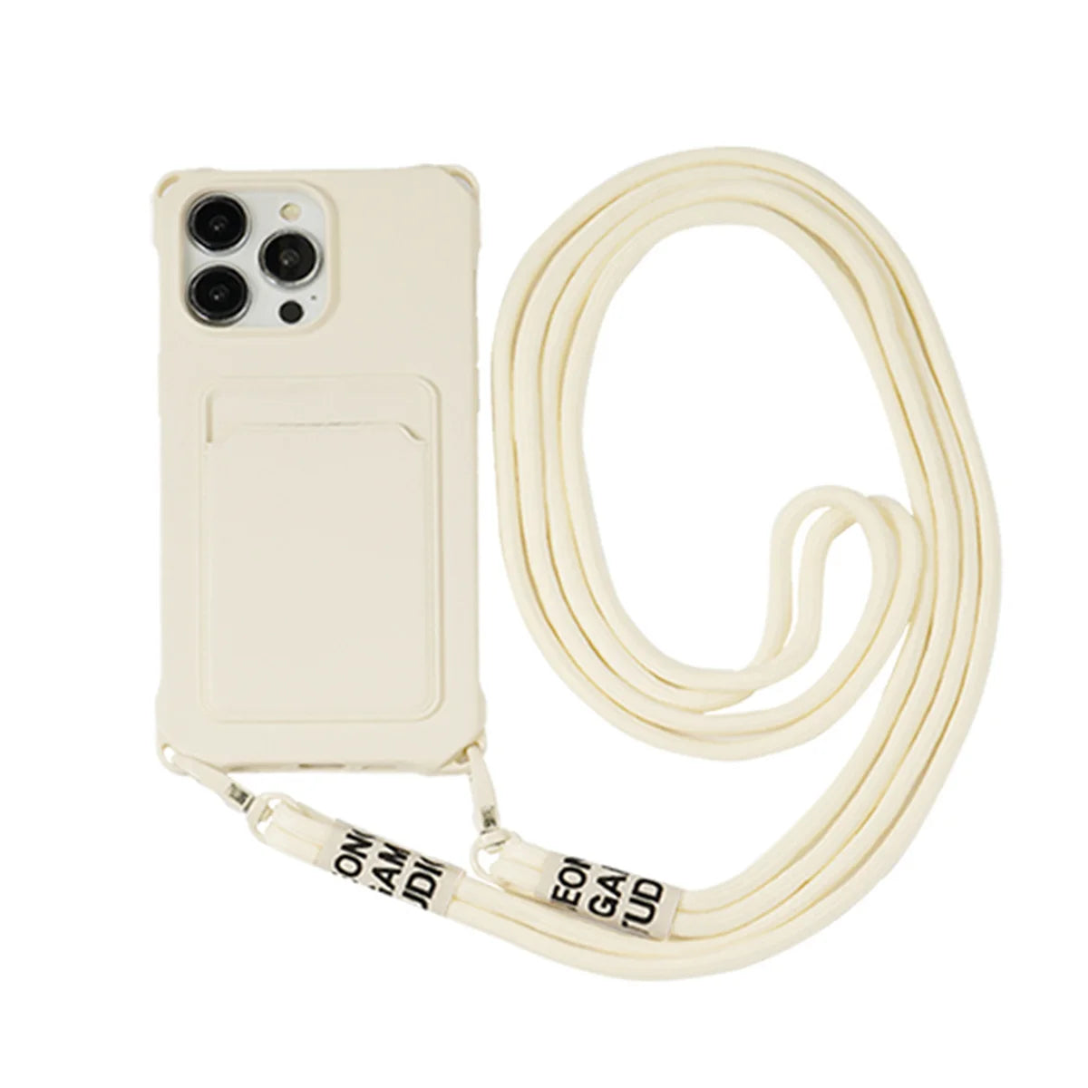 【ネオンストラップカード】カードポケット×ショルダーストラップ スマホケース｜iPhone対応 #240805