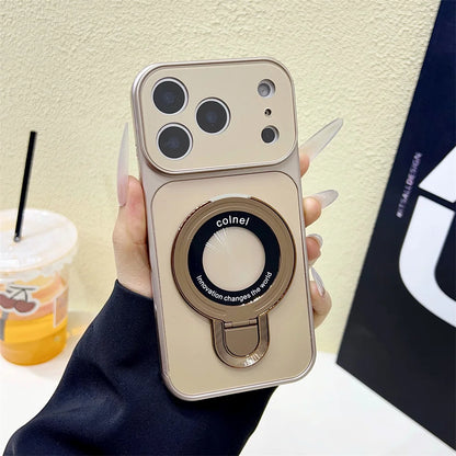 ミニマルリング マットケース｜シンプルカラー・折りたたみリング付き iPhoneケース #240402