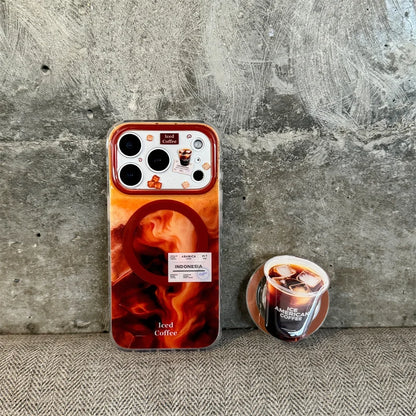 コーヒーデザイン 立体ドリンクモチーフ iPhoneケース｜カフェ風・ユニーク #260077