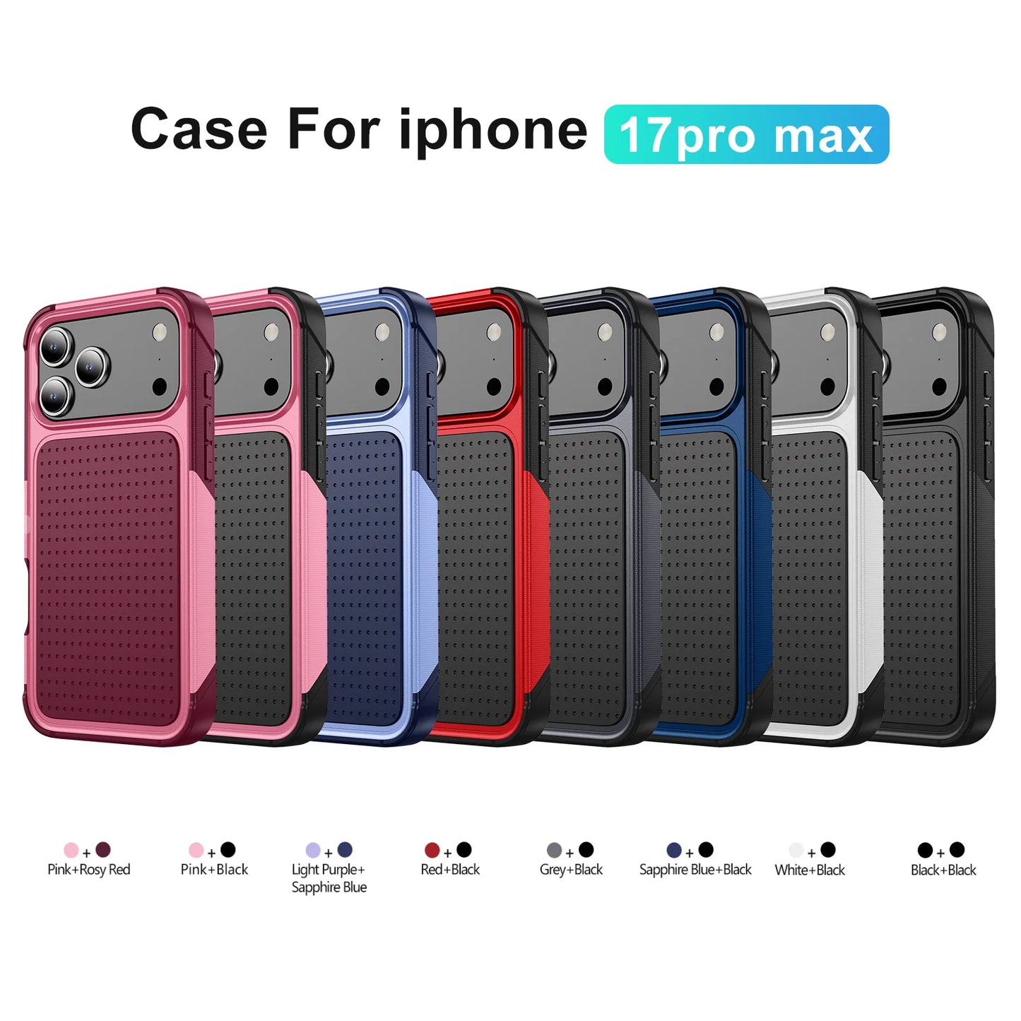 グリップデザイン 耐衝撃 iPhoneケース｜滑り止めバックパネル #240107