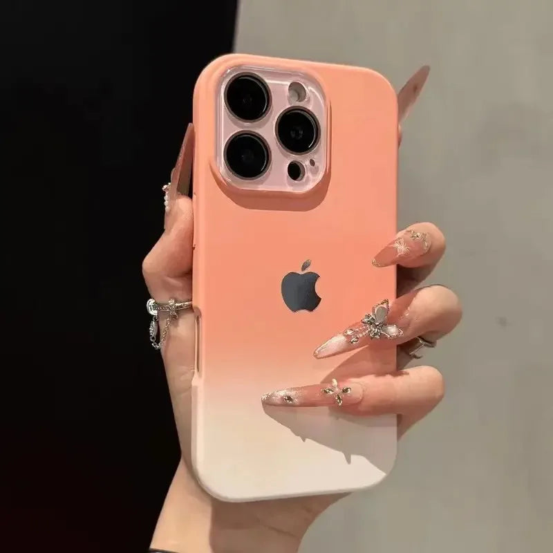 【グラデーションカラー】カメラ保護付き スマホケース グラデカバー 全面保護 TPU シンプル可愛い おしゃれ 韓国風 ｜iPhone対応 #251220