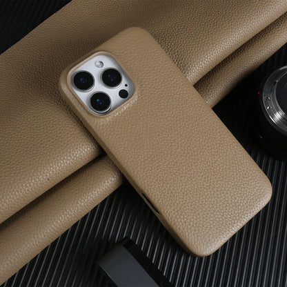 【Magnet内蔵】リアルレザー シンプル ハイグレード スマホケース｜iPhone対応 #241017