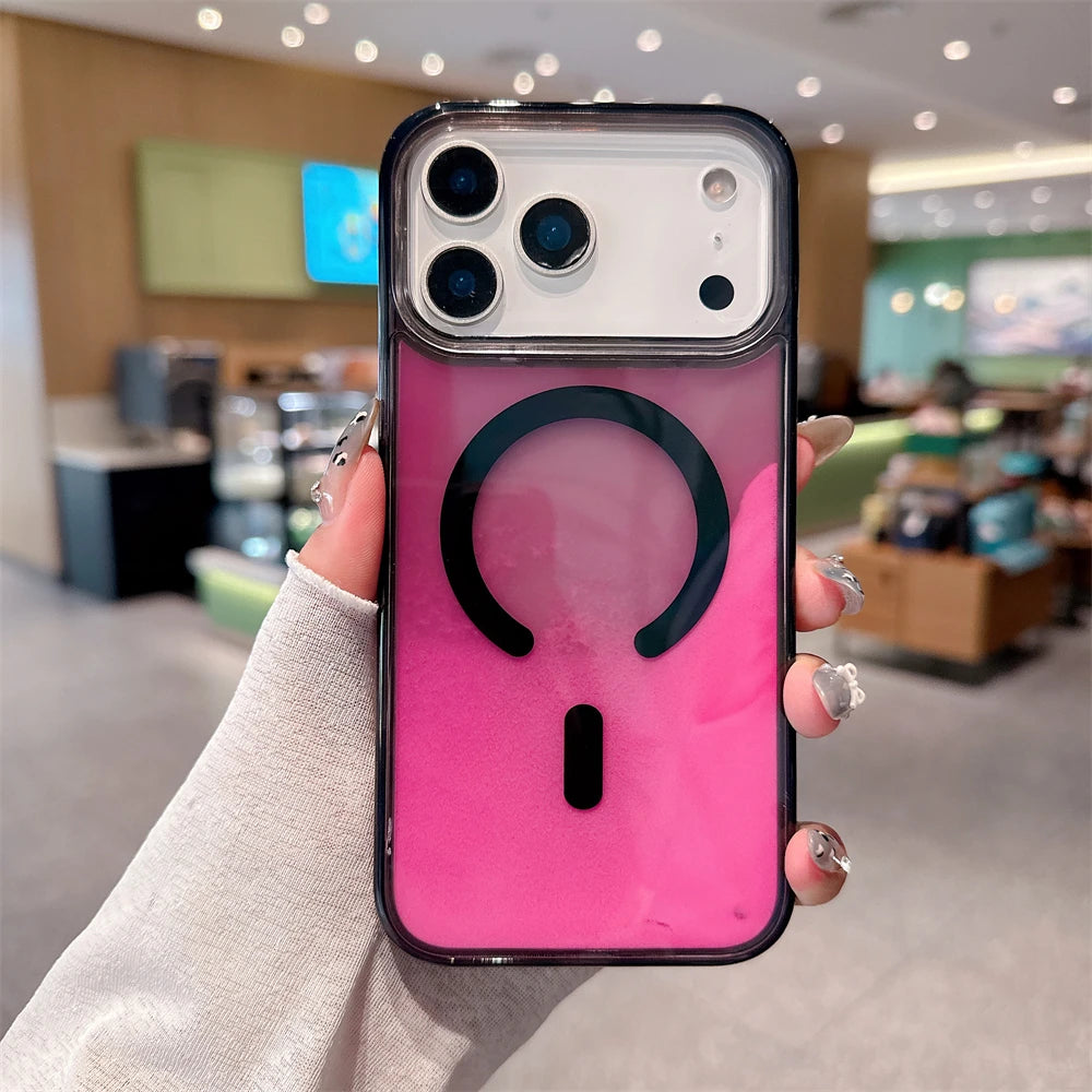 【流れるシリーズ】ネオンカラー 発光 クリアケース｜iPhone対応 #240903