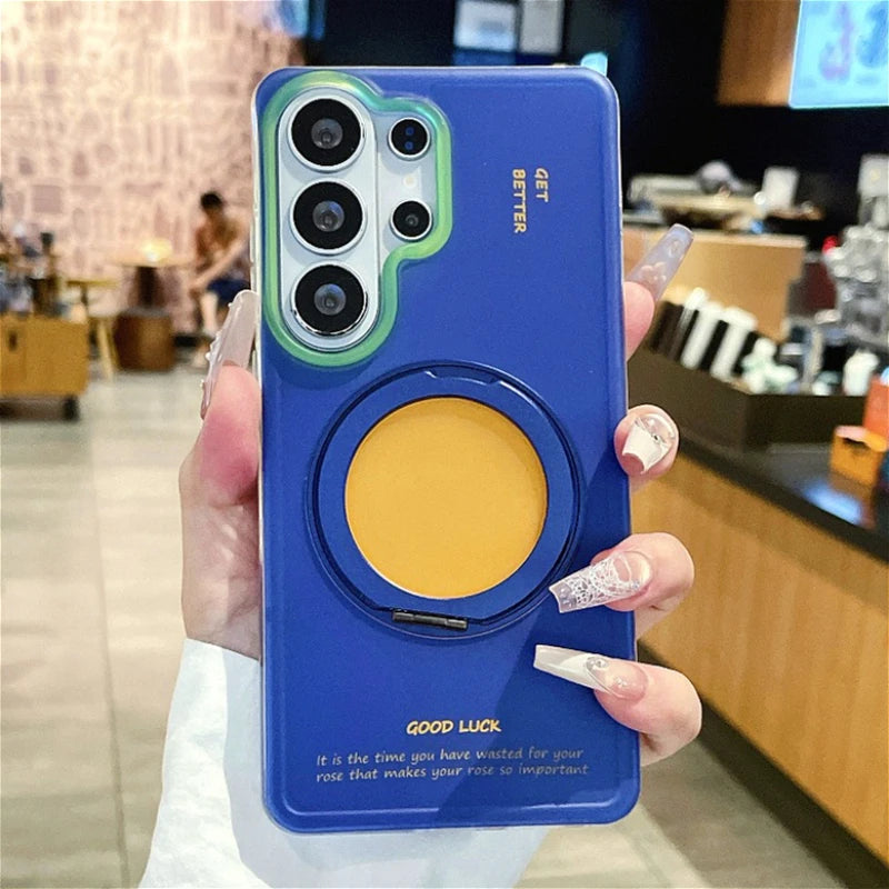 【Galaxy対応】 スタンドリング マグネット内蔵ケース (全7色) スポーティー・モダン #261188