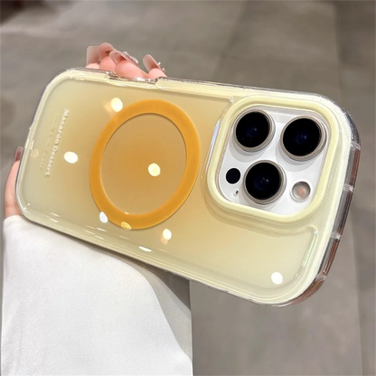 【Magnet内蔵】ふんわりチーク 滲み グラデデザイン パステルカラー｜iPhone対応 #260125