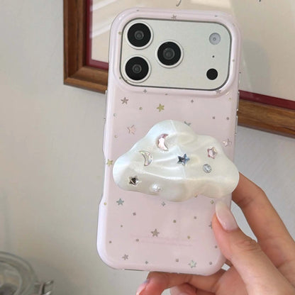 ぷっくり立体くも グリップ付き カラフルスター 星柄 iPhoneケース｜フェアリー #261018