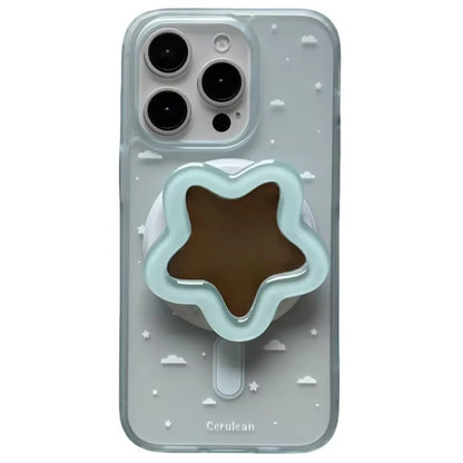 【ウイング・スターホルダー】雲 クリア デザインケース｜iPhone対応 #250520