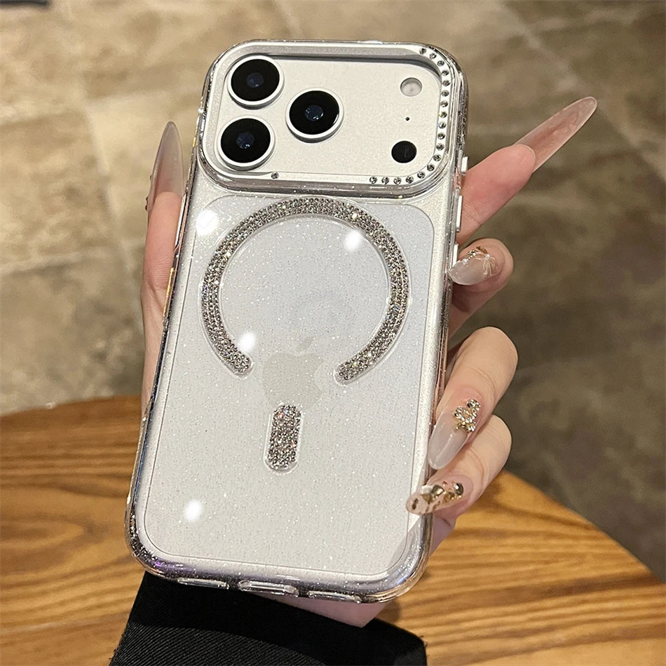 ビジューリング グリッターケース｜キラキラ×リング一体型iPhoneケース #240403