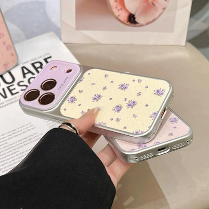 ドット柄 レザー調 メッキフレーム iPhoneケース｜淡色・大人かわいい #260050
