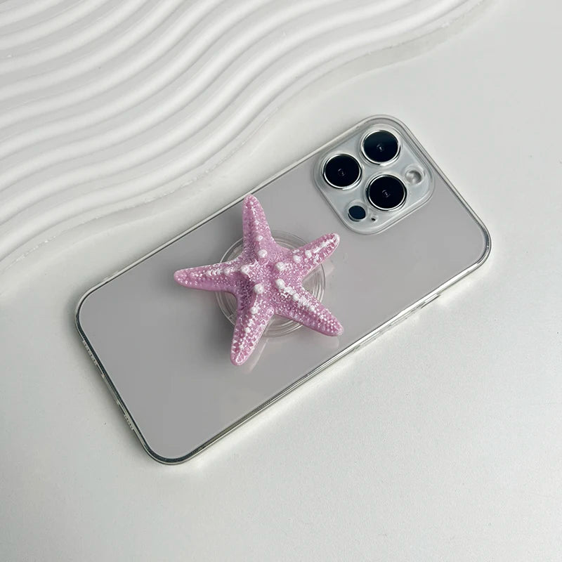 【スマホグリップ】スターフィッシュ ヒトデ 海モチーフの立体デザイン｜Magnet対応 #241115