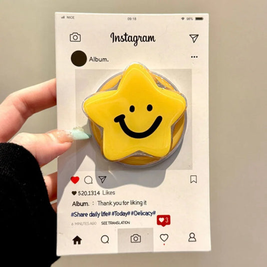 【スマホグリップ】スマイルスター にっこり星のポップスタンド マグネット対応｜ #241119