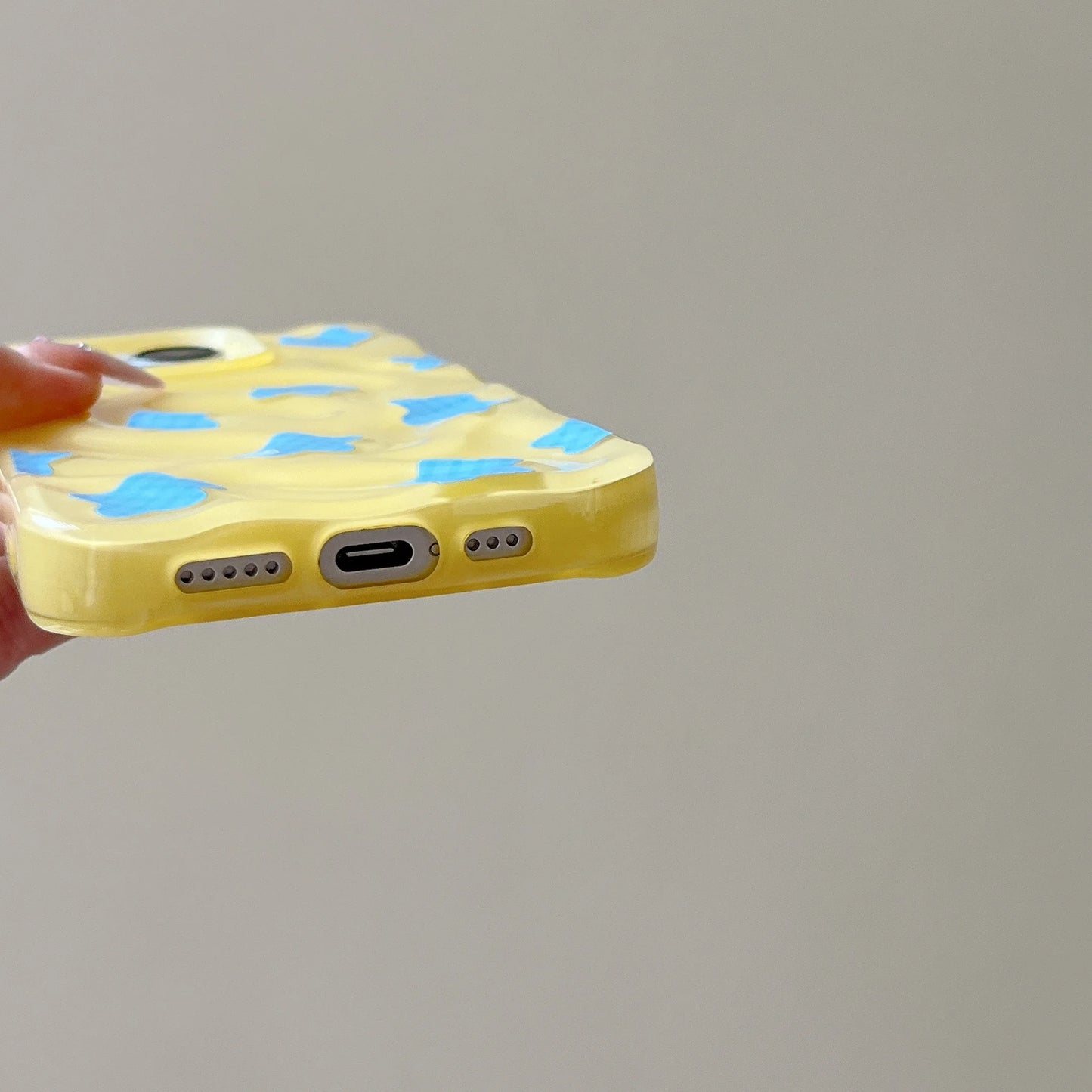 【スターシリーズ】立体3D 星柄 ポップデザイン ボールチェーン付 スマホケース｜iPhone対応 #251002