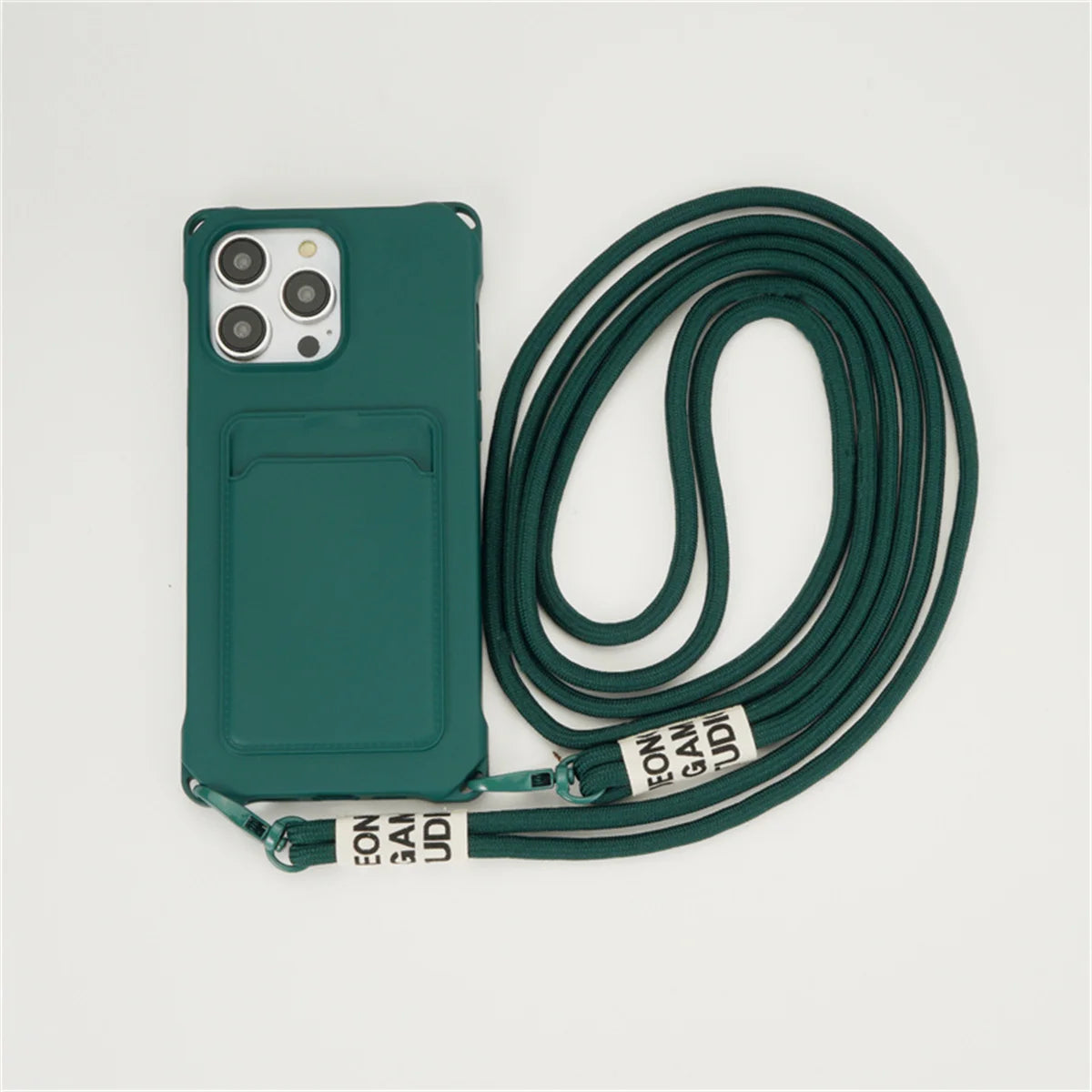 【ネオンストラップカード】カードポケット×ショルダーストラップ スマホケース｜iPhone対応 #240805