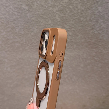 【リングスタンド】耐衝撃クリア×メタルリング付きスマホケース｜iPhone対応 #250304