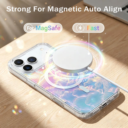 オーロラグラデーション クリア Magnet内蔵 iPhoneケース 透明感 ＃261072