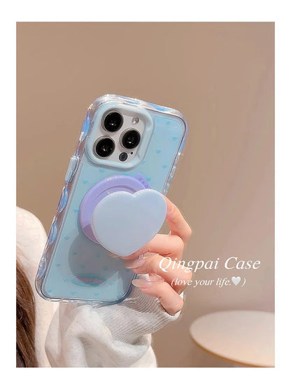 【ハートスタンド付き】クリアスマホケース｜iPhone対応 #250501