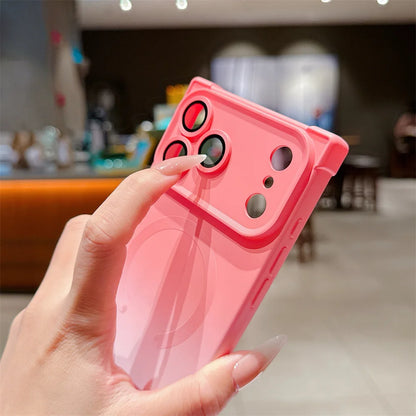 【スクエアシリーズ】鮮やか グラデーション カラー スマホケース｜iPhone対応 #250315