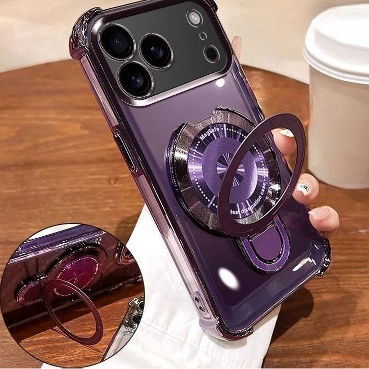 クリア リング付き iPhoneケース｜メタルフレームデザイン・スタンド対応 #240331