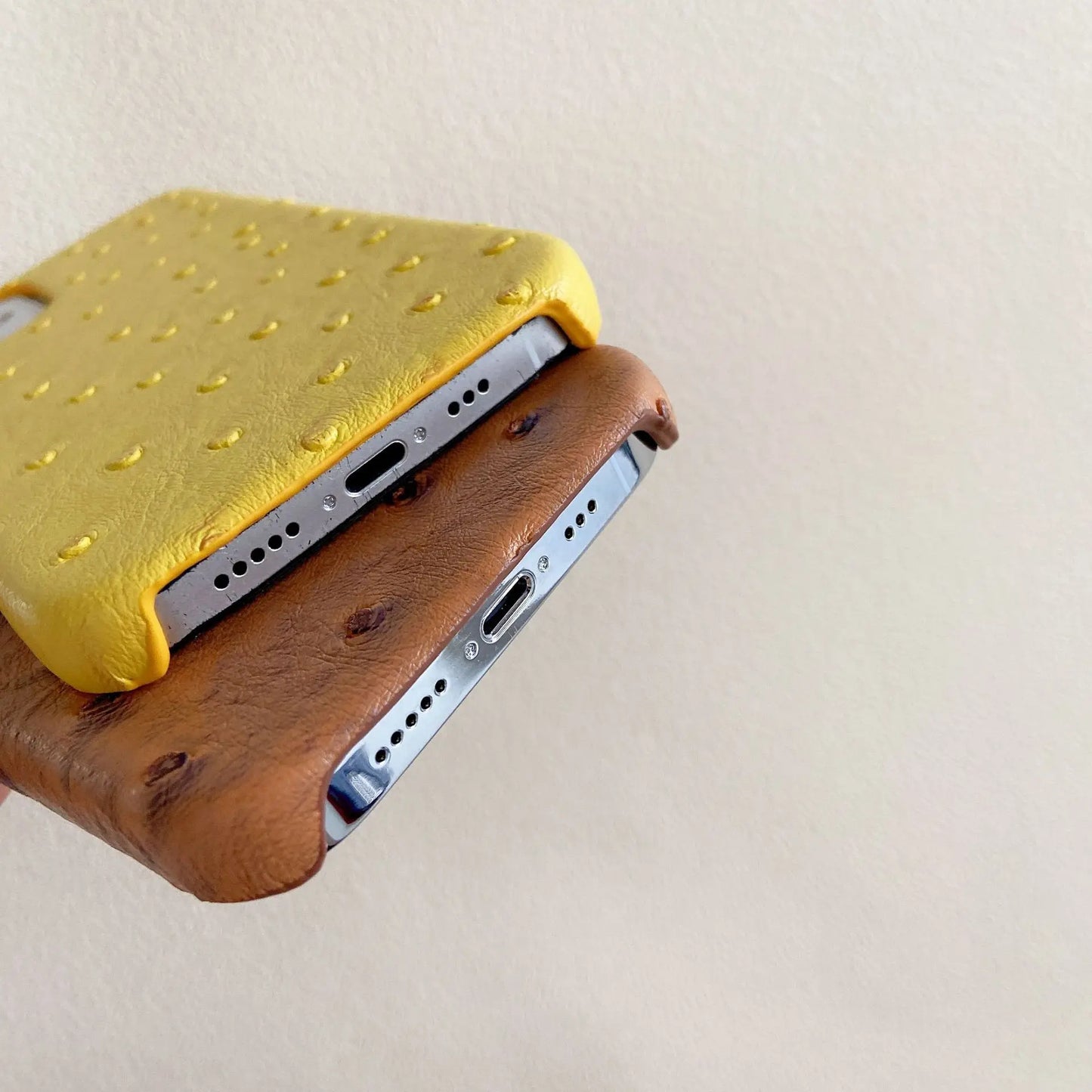 【オース風レザー】型押し PUレザー シンプルスマホケース｜iPhone対応 #240922