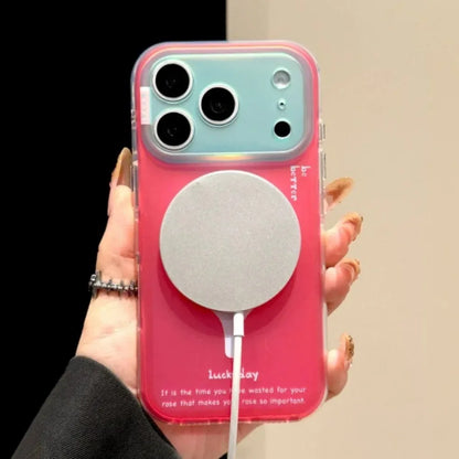 レトロ配色 バイカラー Magnet内蔵 iPhoneケース｜シンプル・おしゃれ #260122