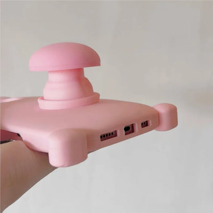 【うさぎテールデザイン】立体シリコンケース｜iPhone対応 #250715