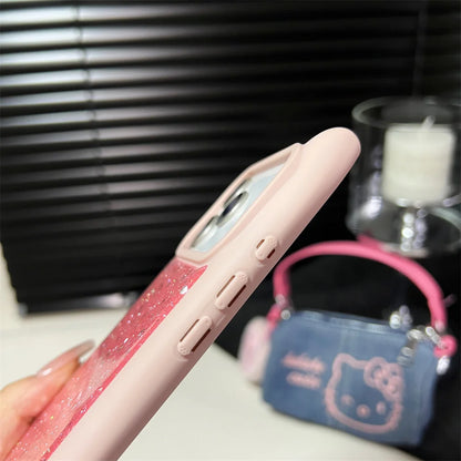 【猫耳シリーズ】キラキラ ラメ グリッター 猫耳デザイン スマホケース｜iPhone対応 #250307