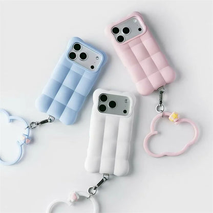 ぷっくり立体デザイン iPhoneケース 全3色 ポップ・パステル・キュート #261149