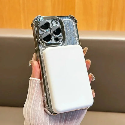 【折りたたみリングスタンド】高級感 ゴールド×ラメ リング付き iPhoneケース｜耐衝撃・スタンド機能・キラキラデザイン｜iPhone対応 #250407